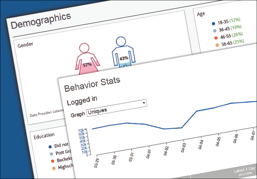 Demographic and behavioral targeting